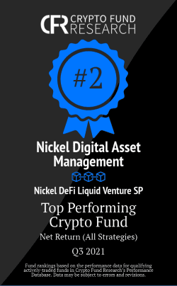 Nickel #2 Overall Crypto Fund Q3 2021