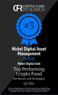 Nickel #3 Overall Crypto Fund Q3 2021