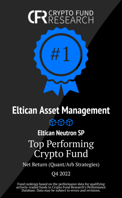 Eltican #1 Crypto Quant Hedge Fund Q4 2022