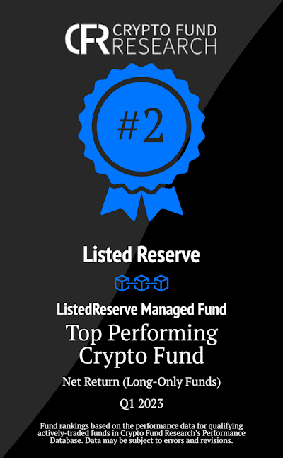 Listed Reserve #2 Overall Long Only Crypto Fund Q1 2023