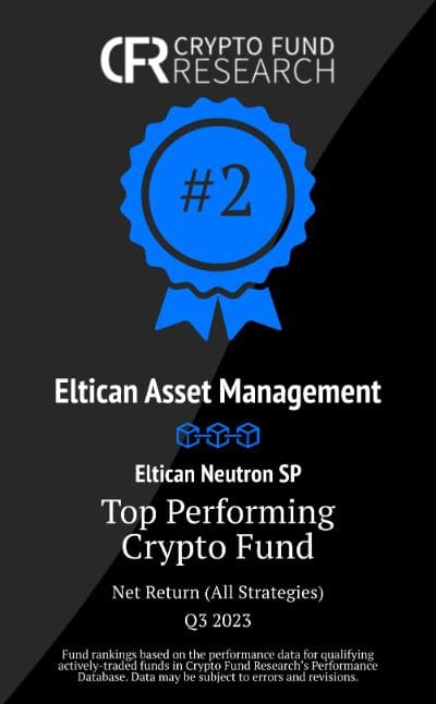 Eltican #2 Overall Performing Crypto Fund Q3 2023